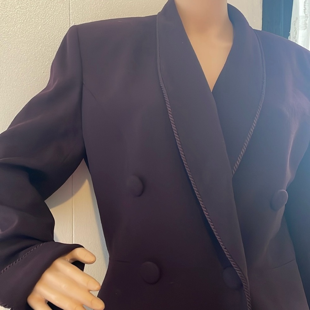 Vintage Christian Dior Double-Breasted Purple Blazer - Picture 2 of 14